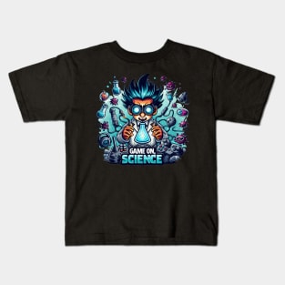 Quantum Gameplay: 'Game On, Science' Illustration Kids T-Shirt